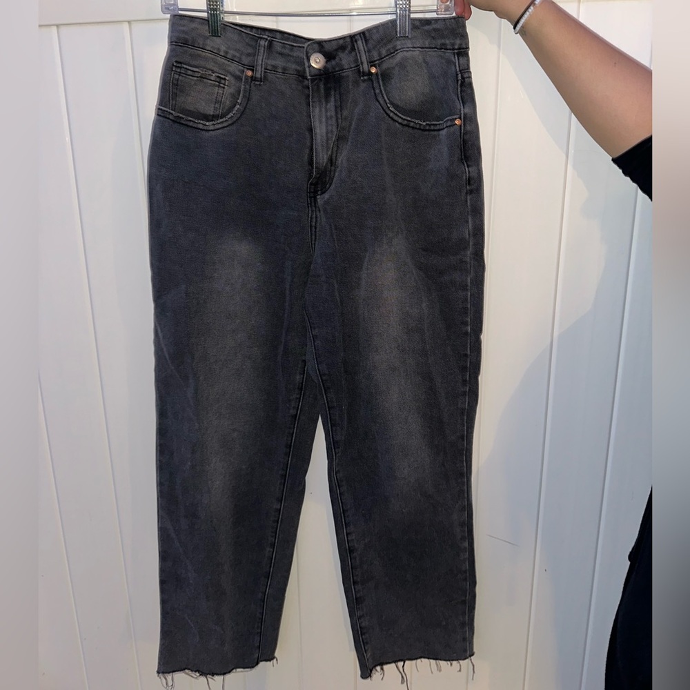 Cotton On High-Rise Jeans in Washed Black